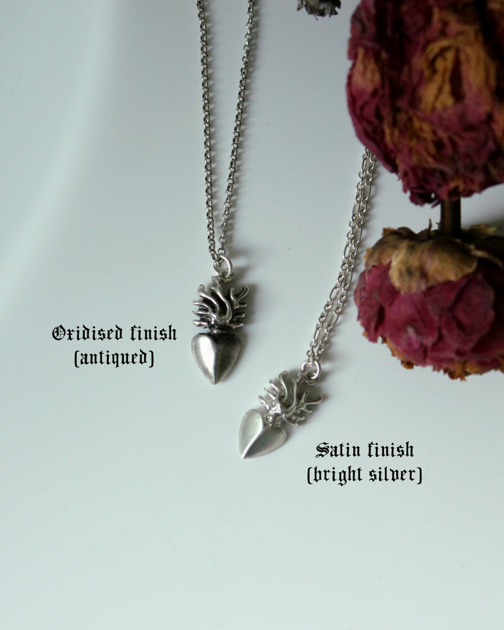 Flaming Heart Pendant //Petite