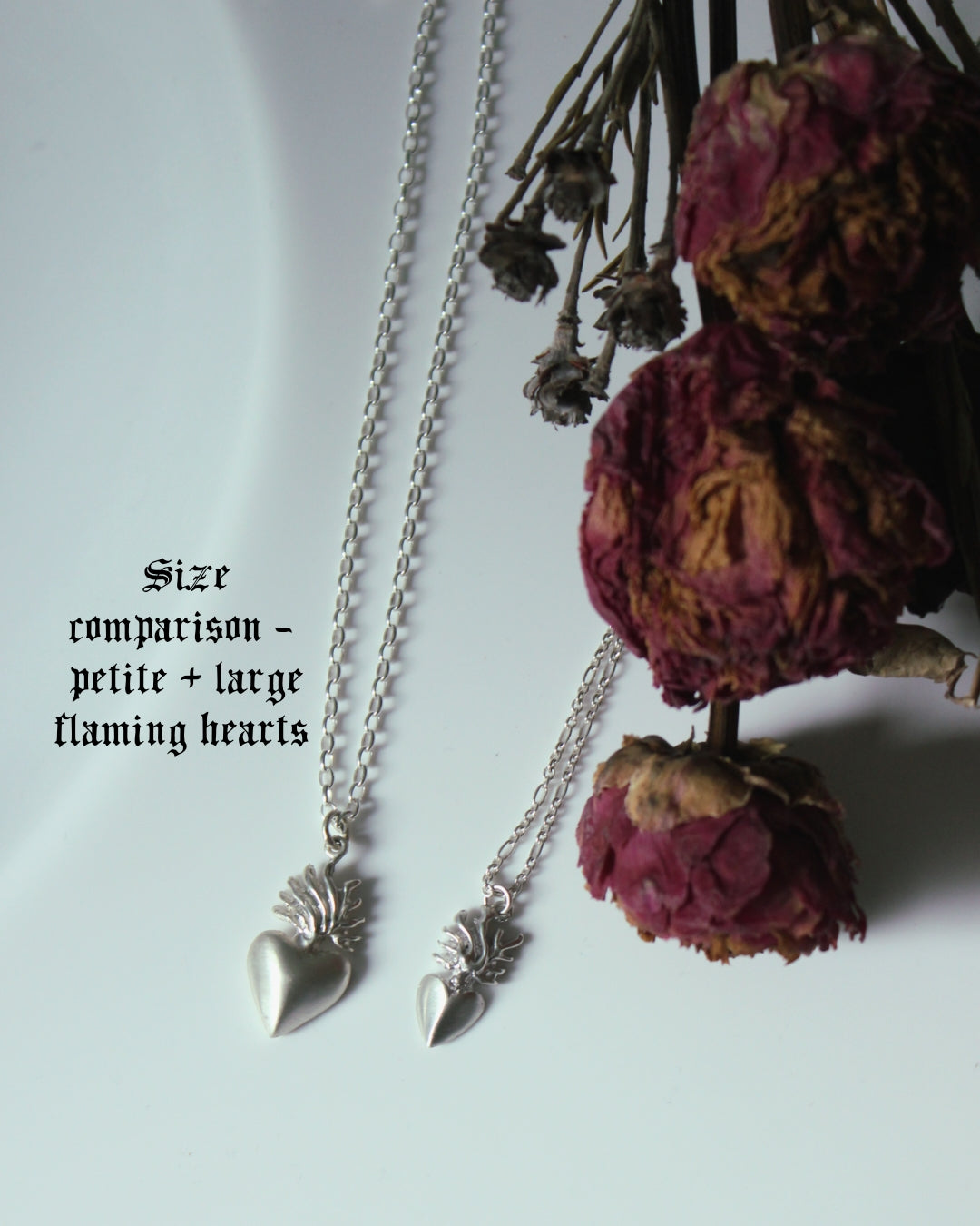 Flaming Heart Pendant // Large