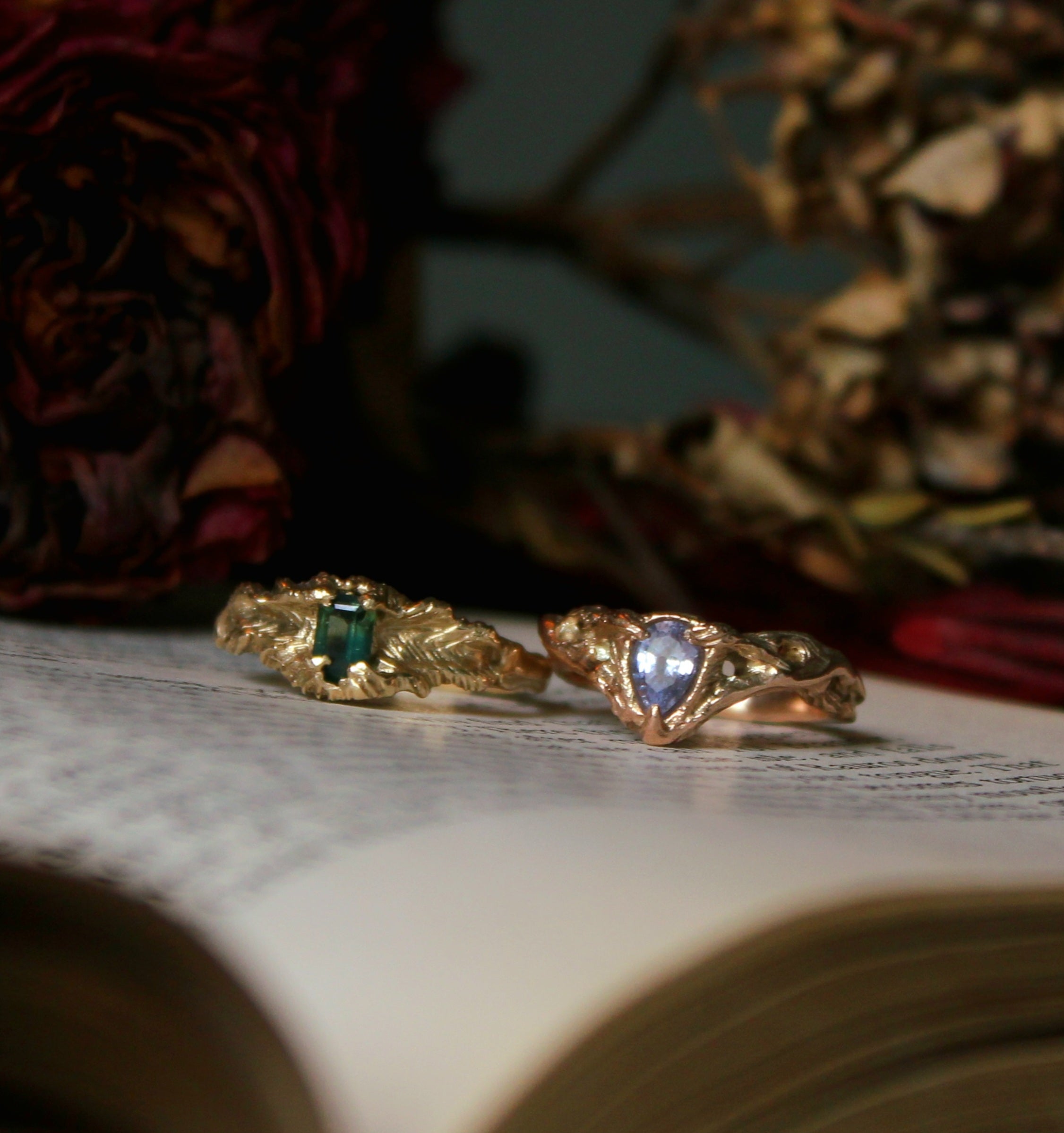 Dryad Fairy Crown Ring // 9ct Rose Gold & Lilac Sapphire