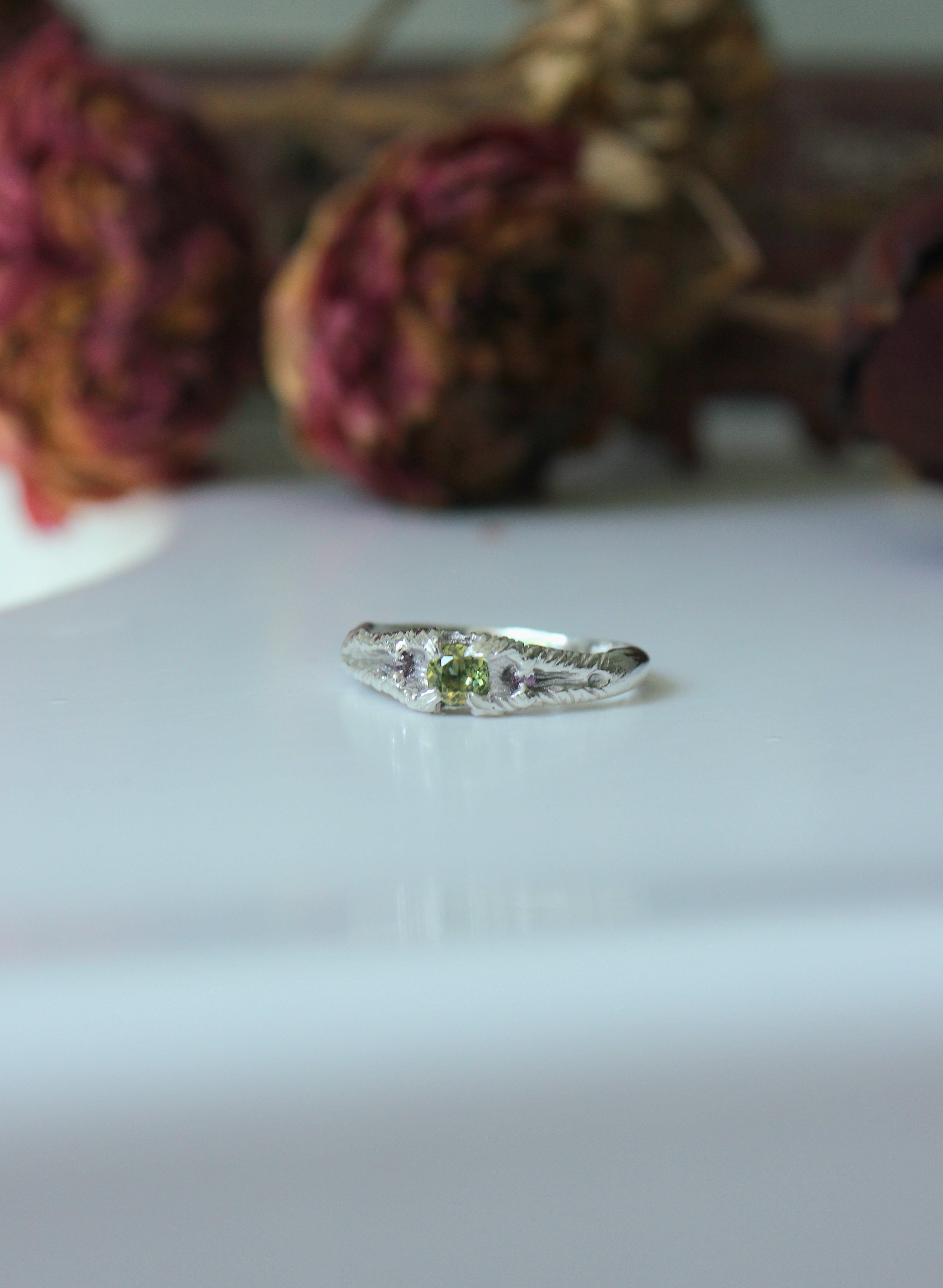 Hawthorn Ring - Sterling Silver, Parti & Pink Sapphires