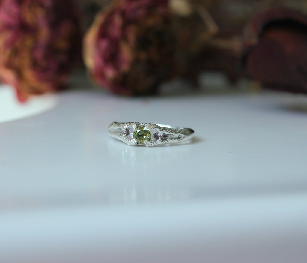 Hawthorn Ring - Sterling Silver, Parti & Pink Sapphires