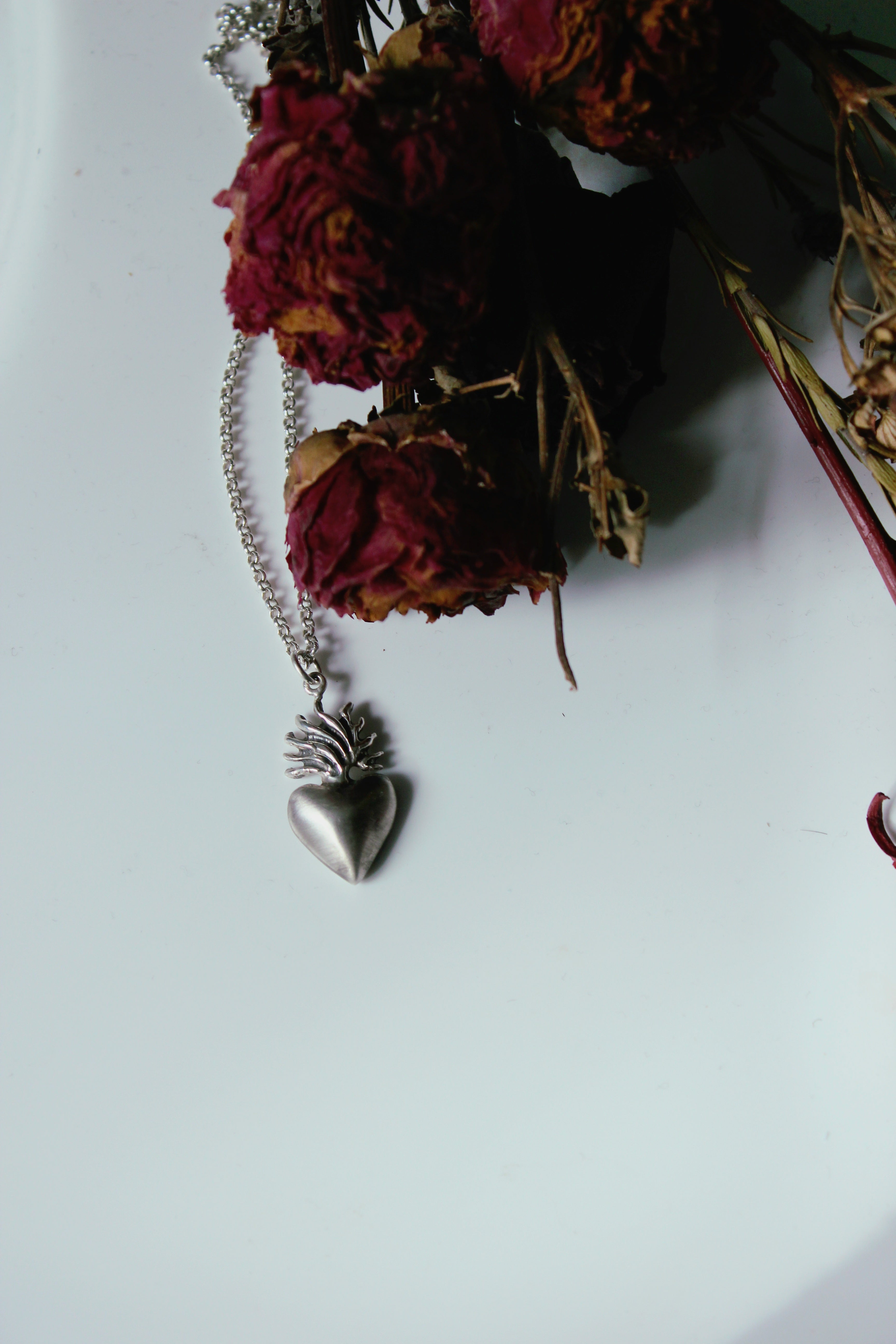 Flaming Heart Pendant // Large