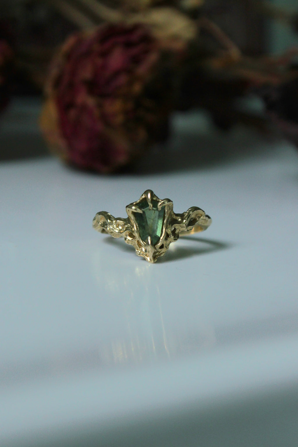 Coralia Ring - 9ct Yellow Gold & Sapphire