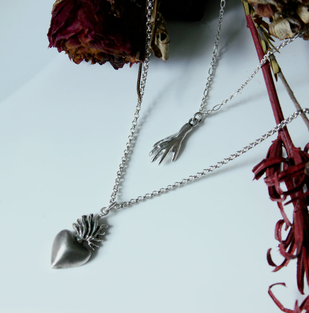 Flaming Heart Pendant // Large