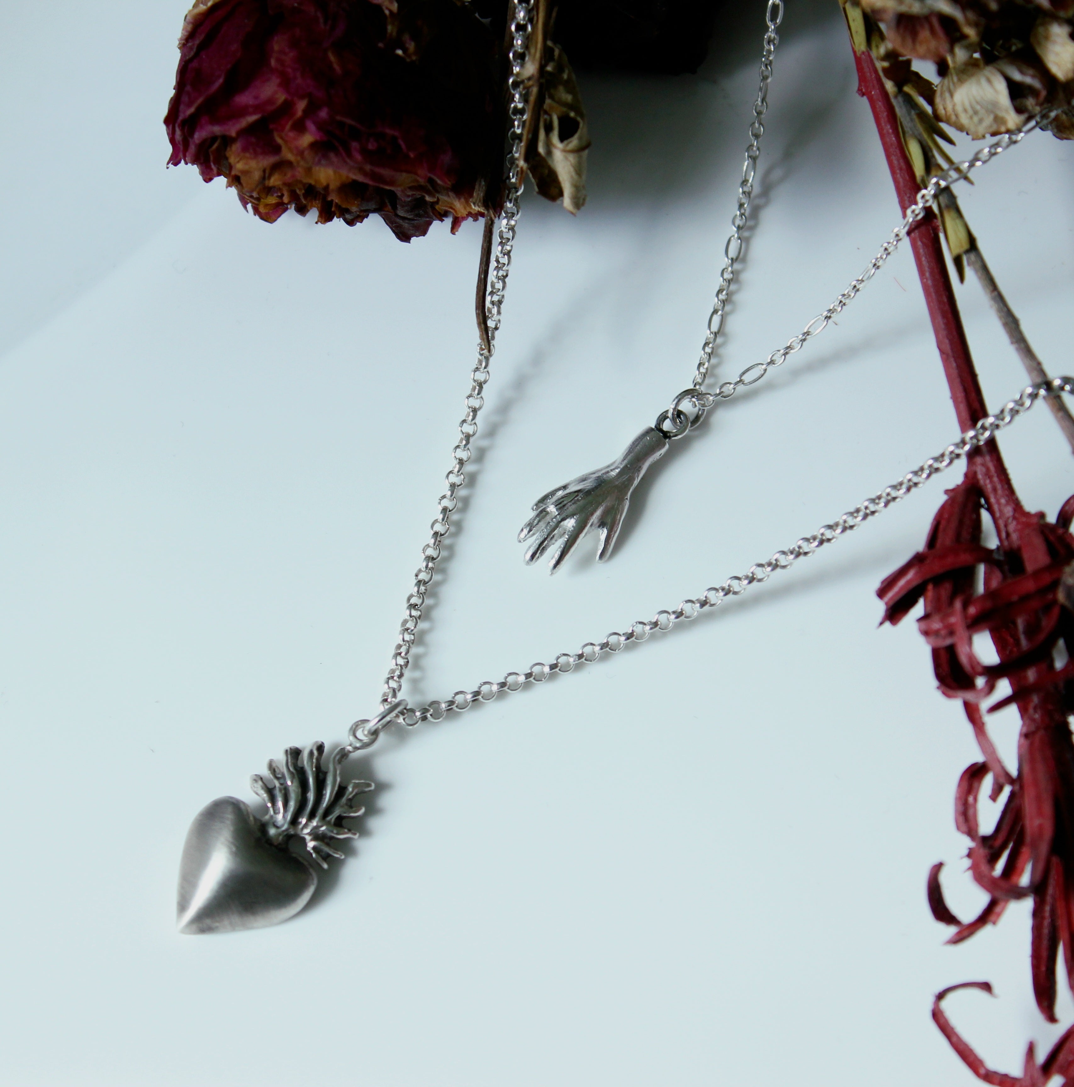 Flaming Heart Pendant // Large