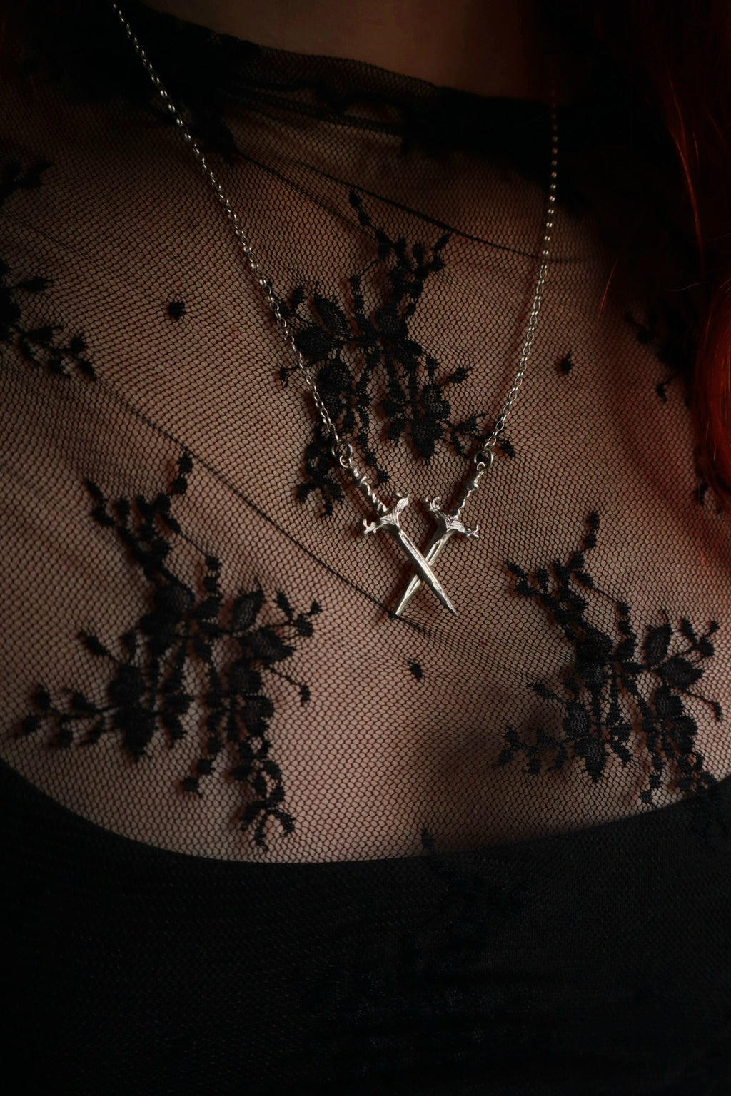 Crossed Swords Pendant