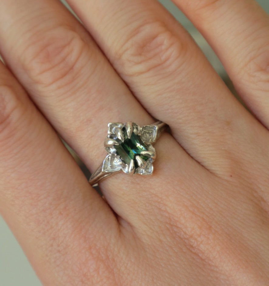 Galadrien Ring ~ Parti-Sapphire & Sterling silver ~ Ready to Ship