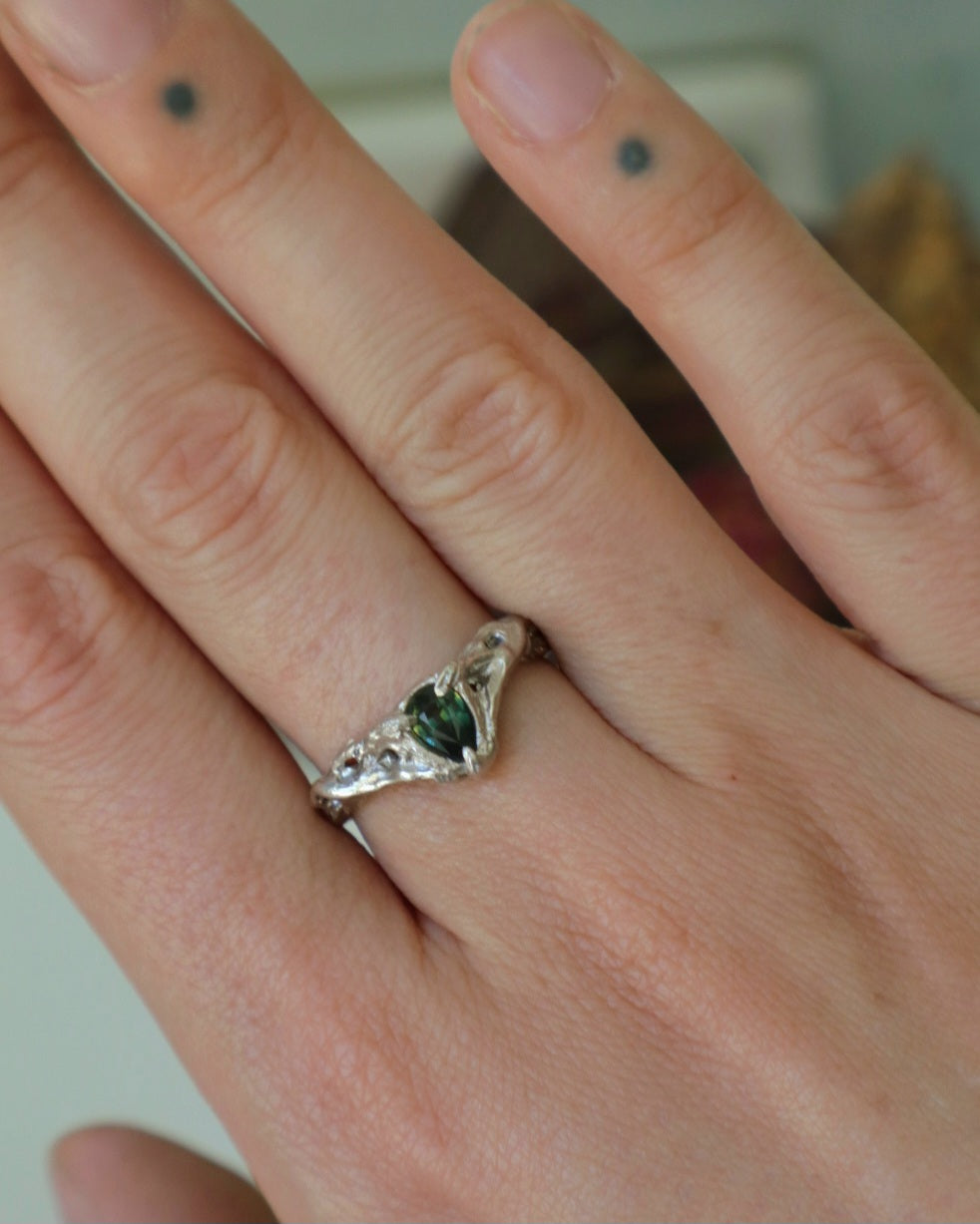 Dryad Fairy Crown - Parti-Sapphire & Sterling Silver