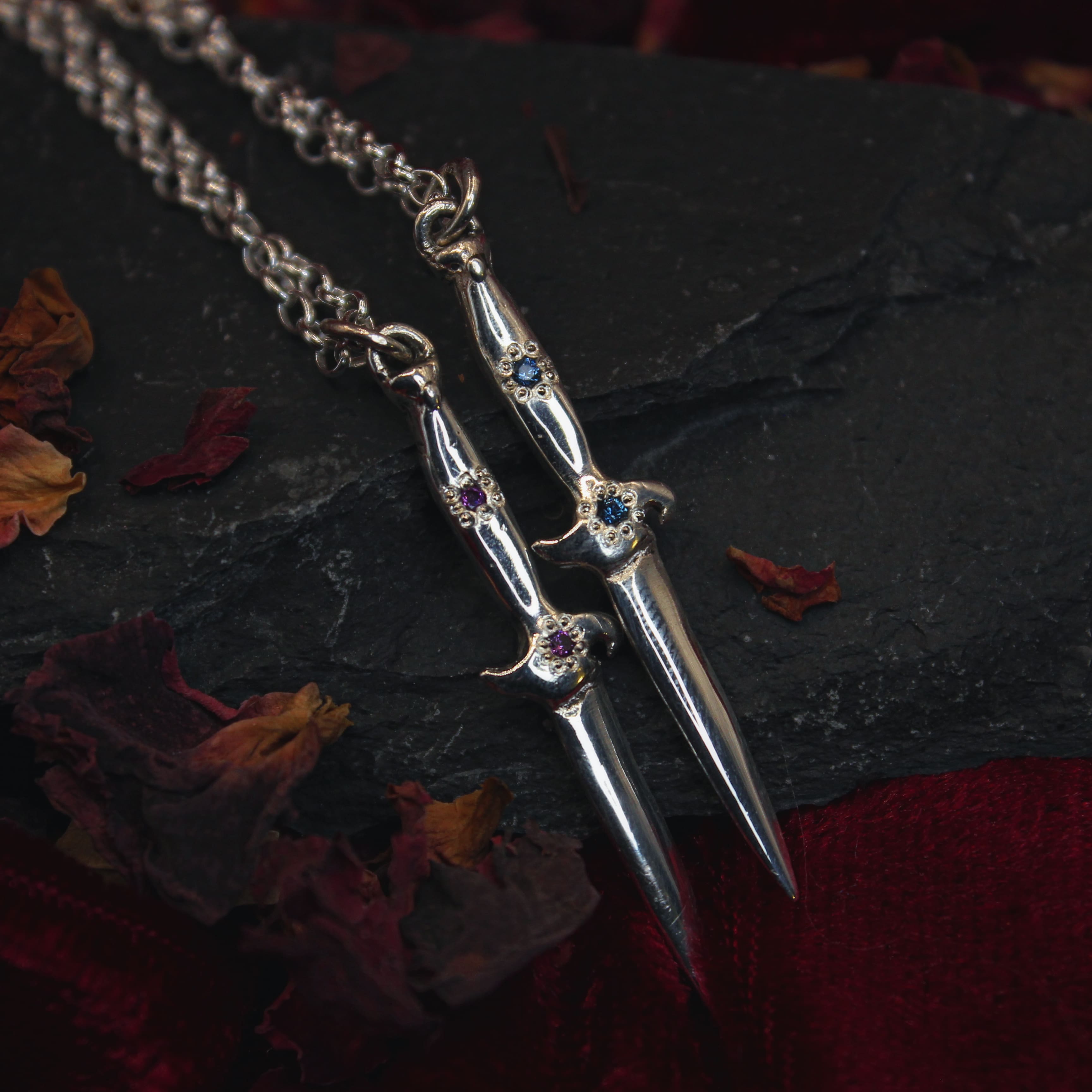 Gemstone Switchblade Pendant