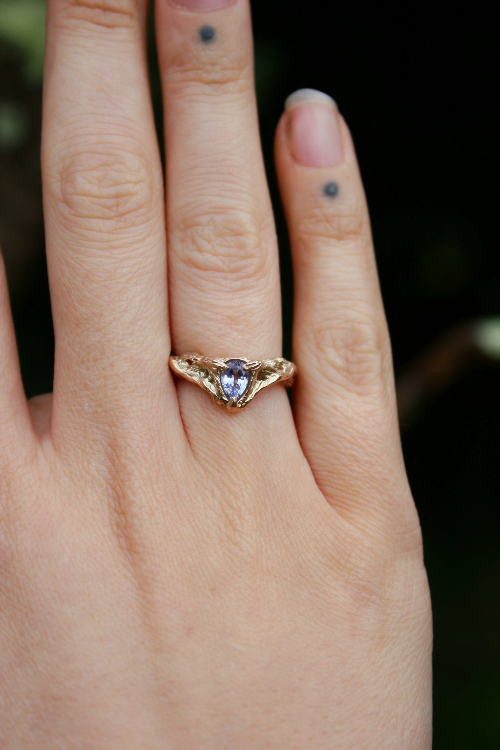 Dryad Fairy Crown Ring // 9ct Rose Gold & Lilac Sapphire