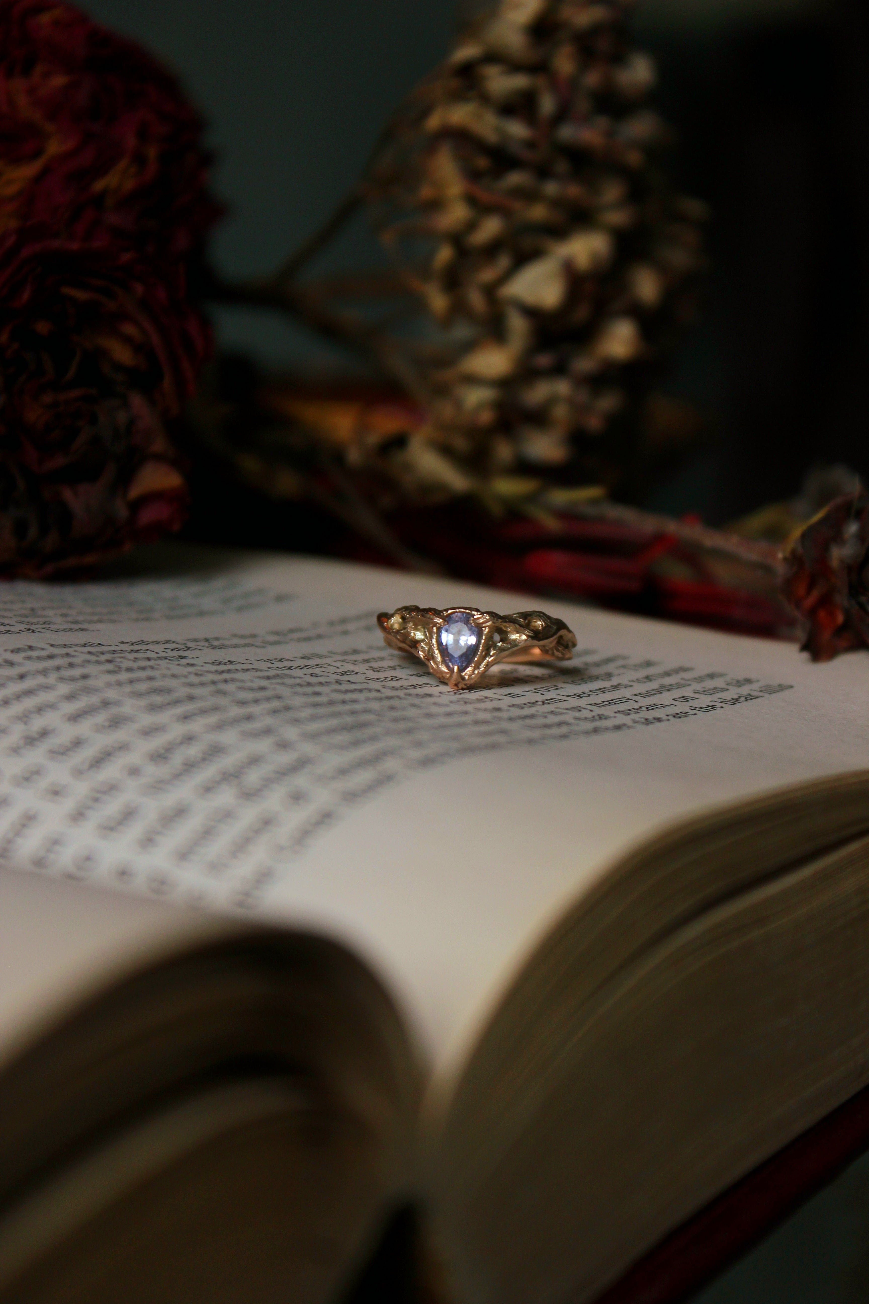 Dryad Fairy Crown Ring // 9ct Rose Gold & Lilac Sapphire