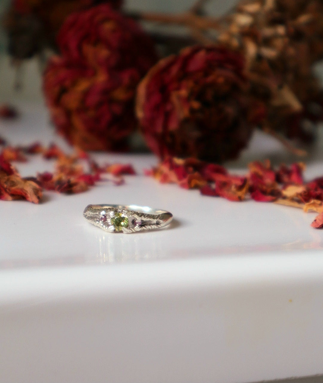 Hawthorn Ring - Sterling Silver, Parti & Pink Sapphires