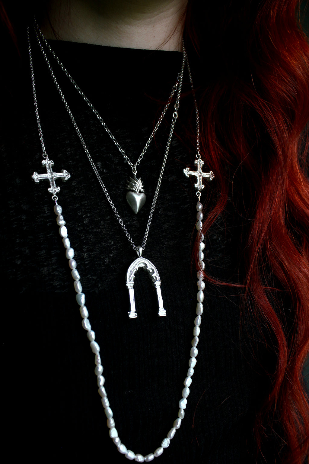 Flaming Heart Pendant // Large