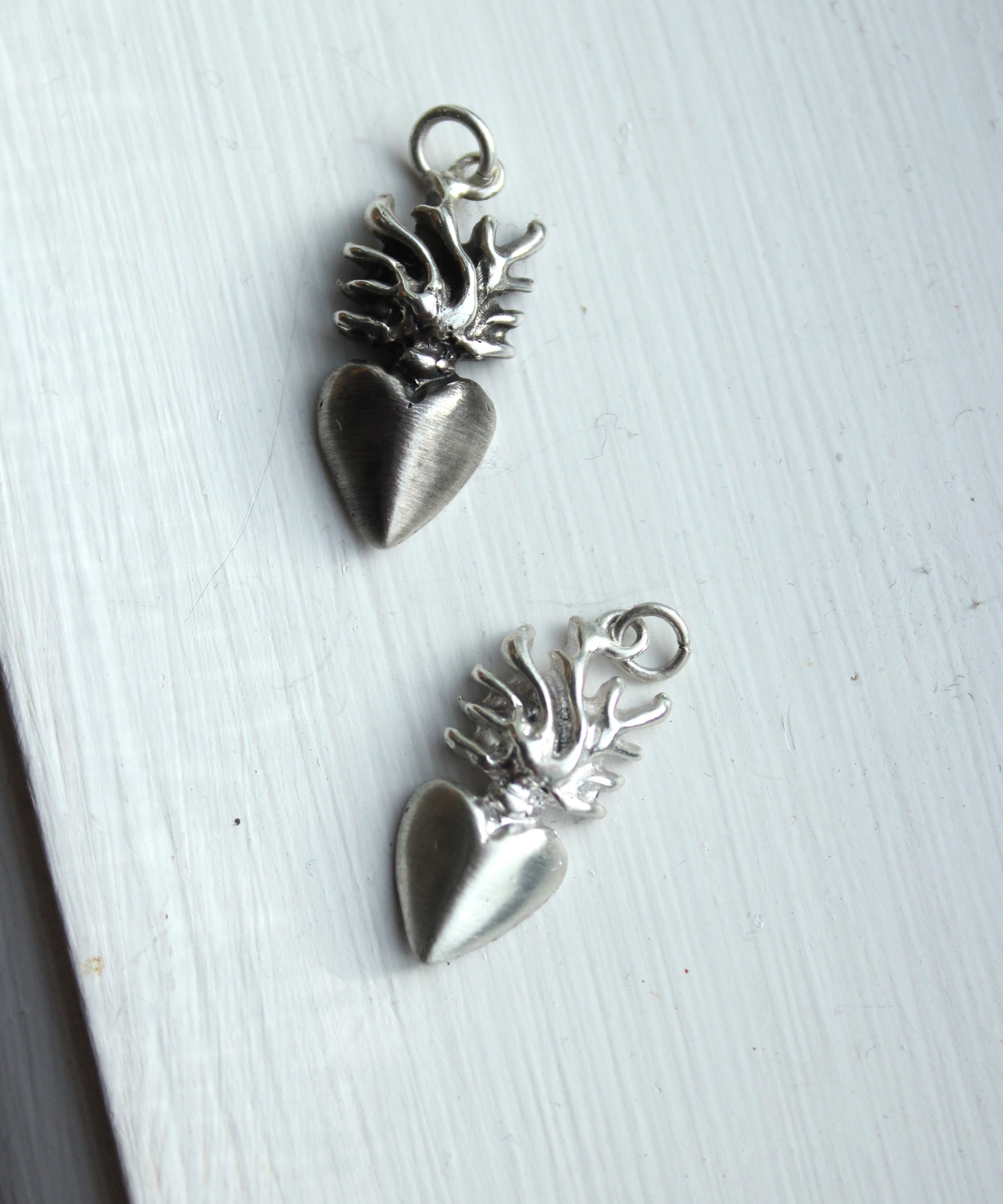 Flaming Heart Pendant //Petite