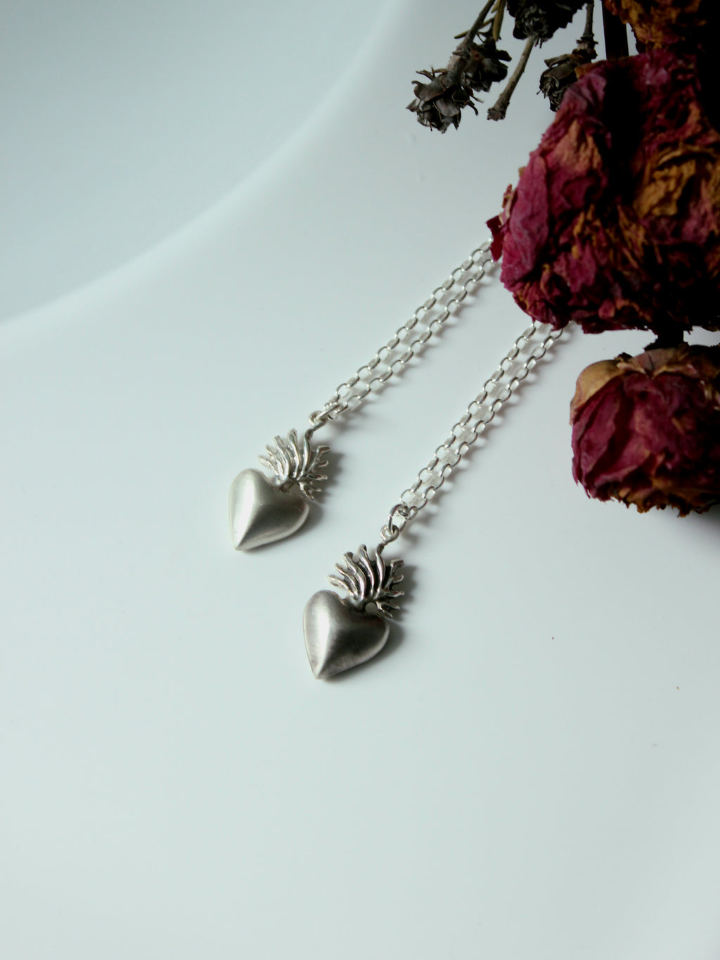 Flaming Heart Pendant // Large