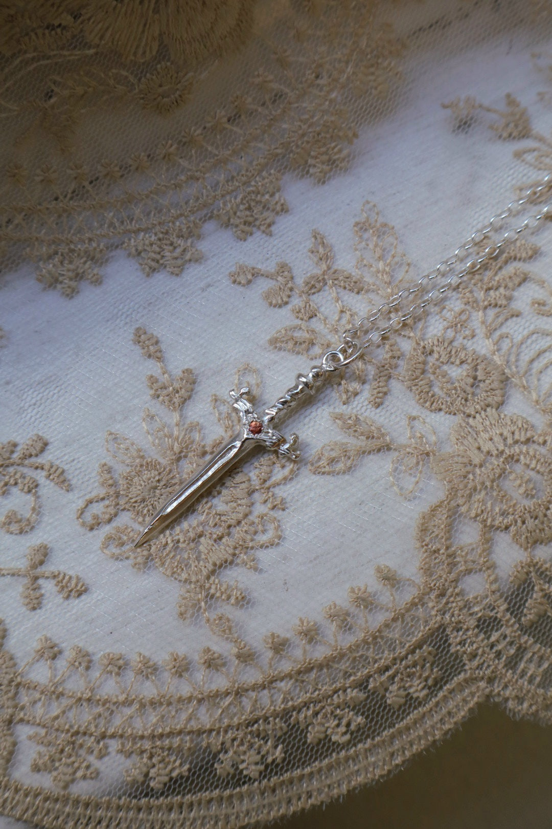 Gemstone Sword Pendants