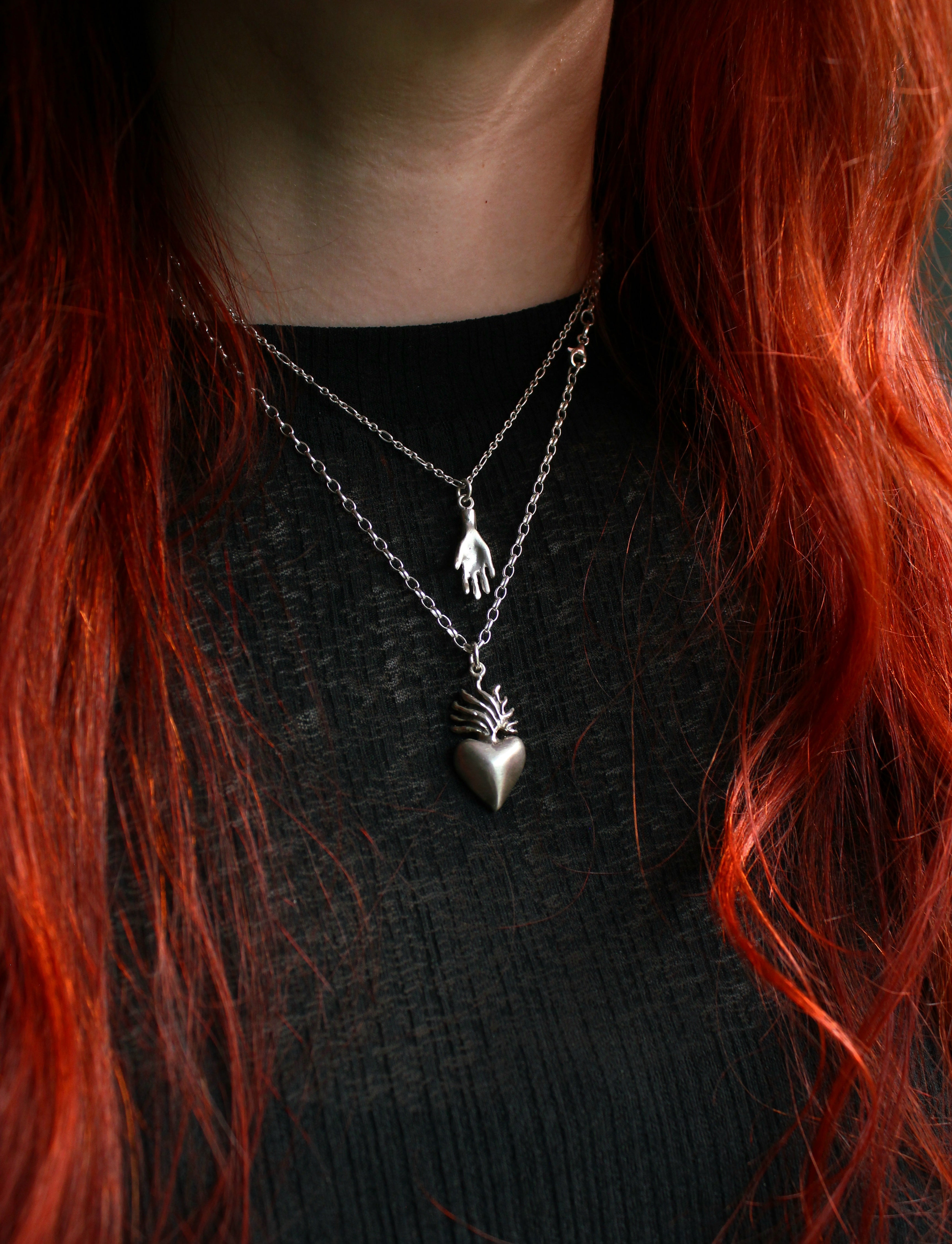 Flaming Heart Pendant // Large