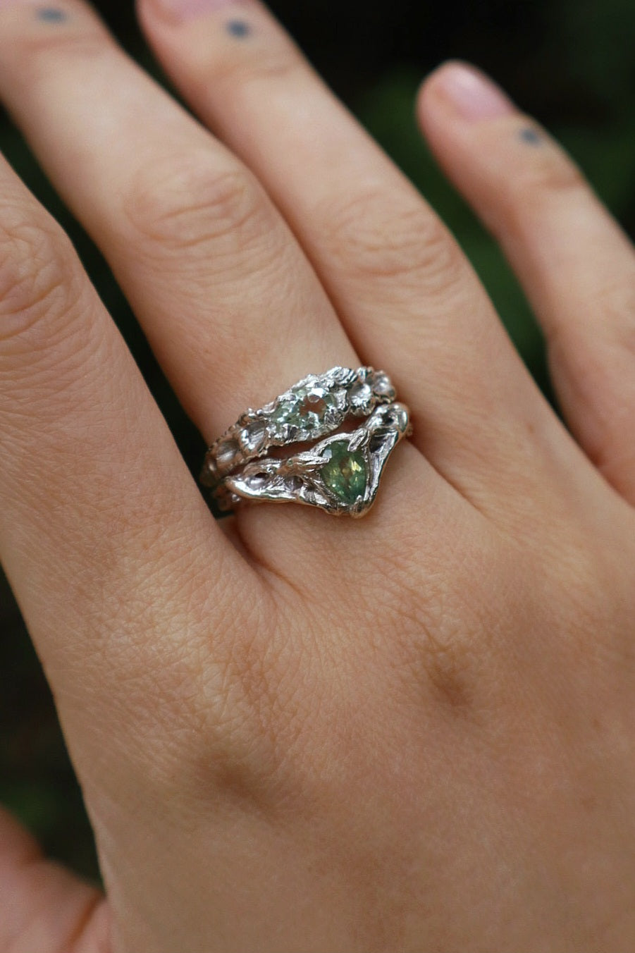 Dryad Fairy Crown - Parti-Sapphire & Sterling Silver