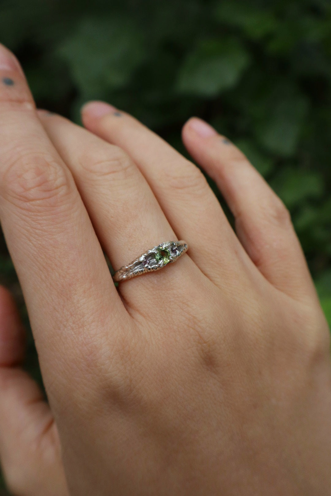 Hawthorn Ring - Sterling Silver, Parti & Pink Sapphires