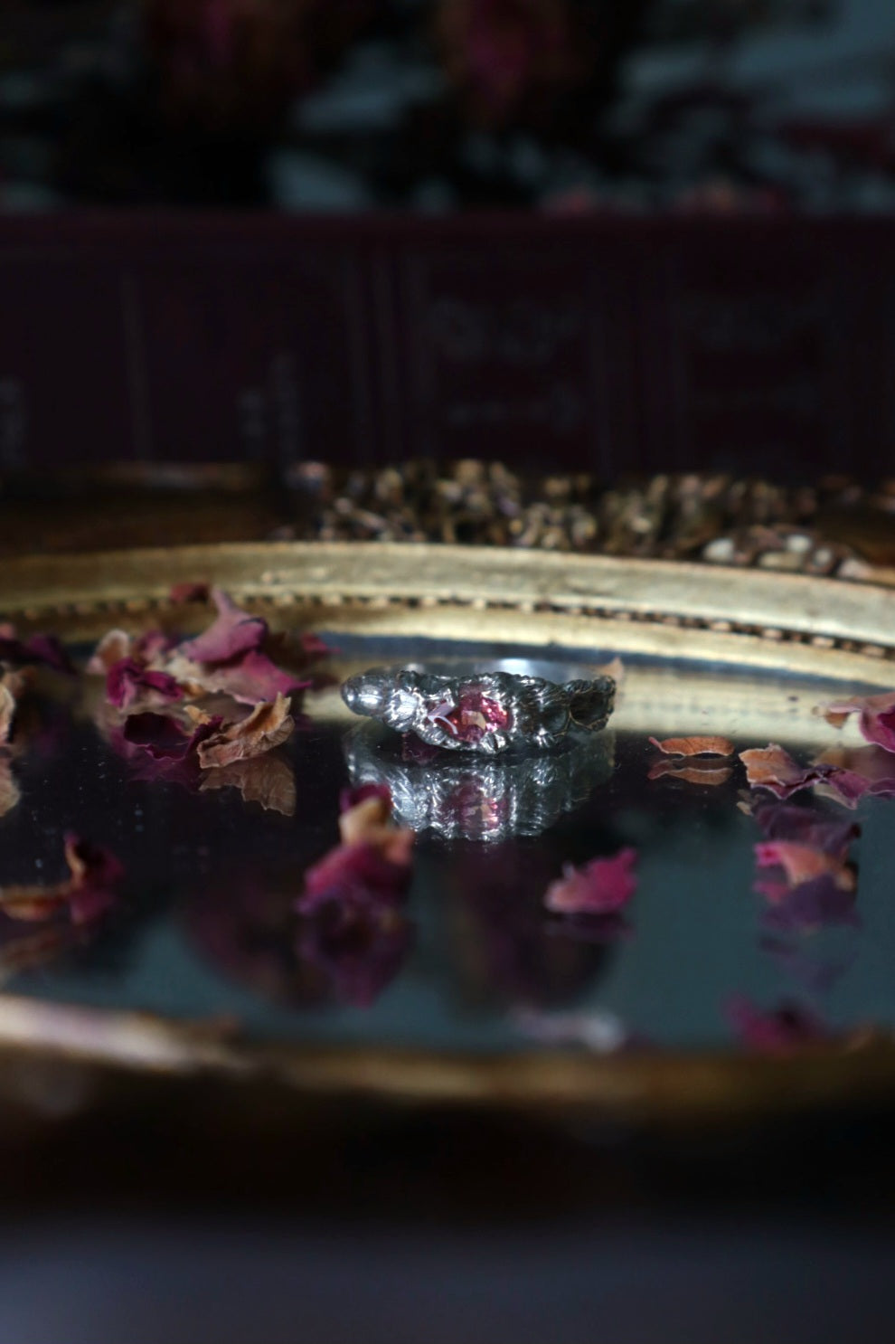 Dryad Ring - Pink Tourmaline & Sterling Silver