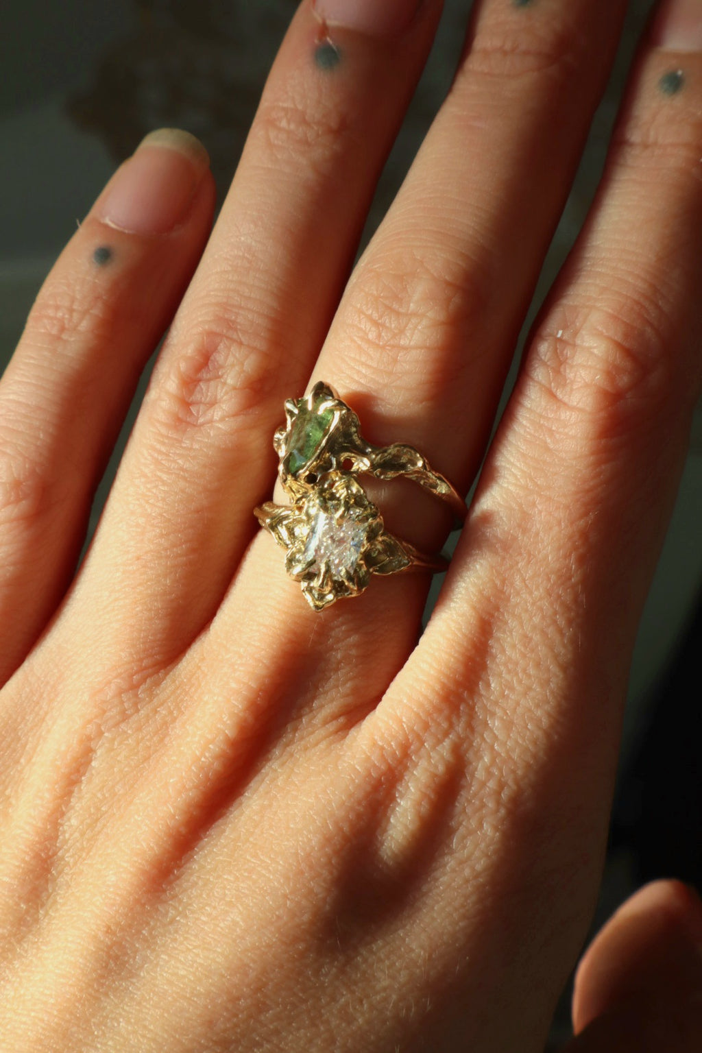 Coralia Ring - 9ct Yellow Gold & Sapphire