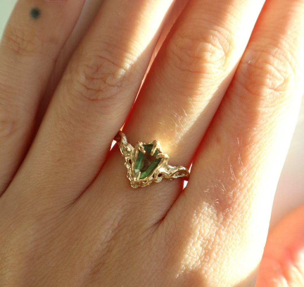 Coralia Ring - 9ct Yellow Gold & Sapphire