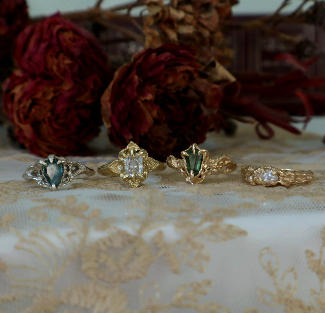 Coralia Ring - 9ct Yellow Gold & Sapphire