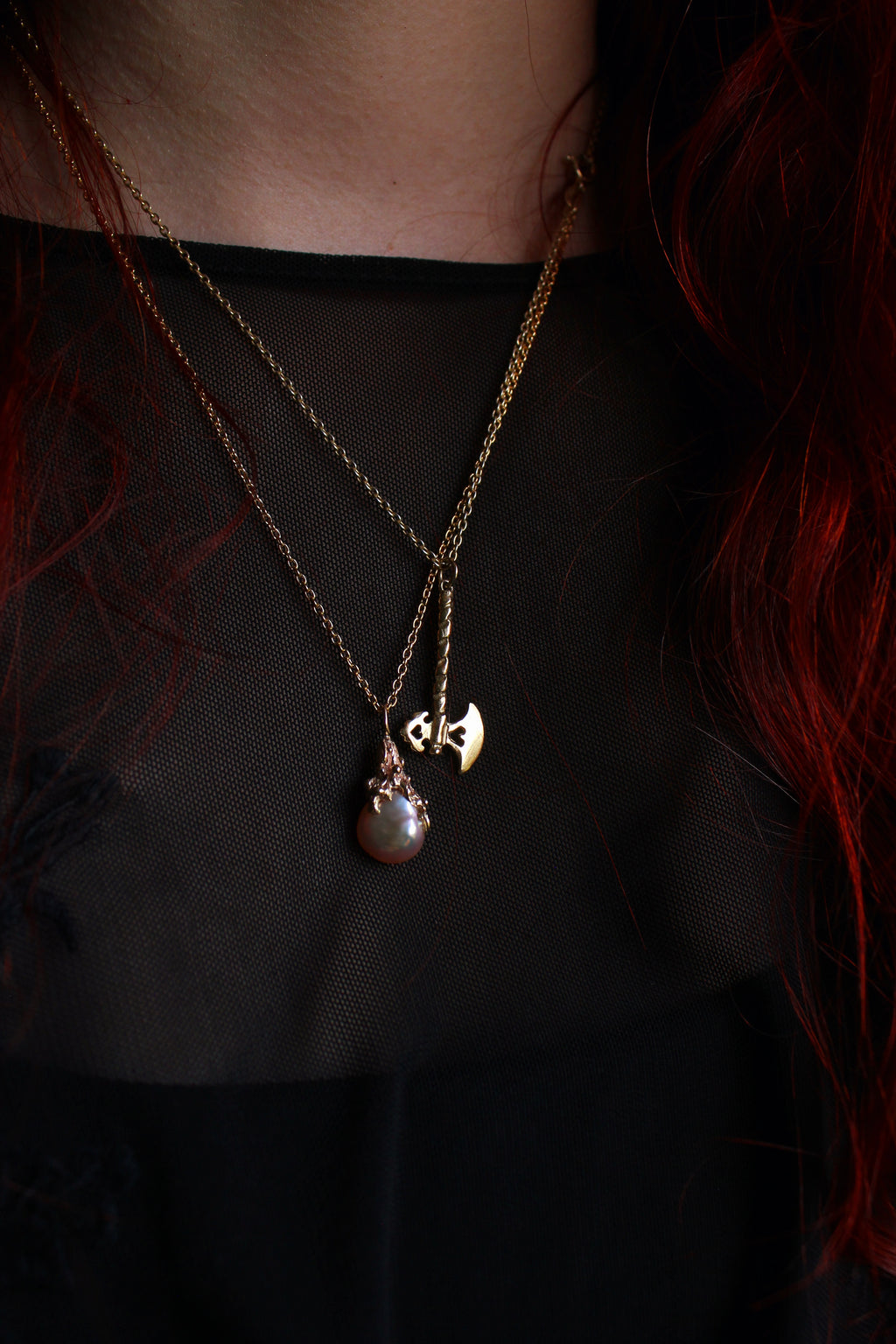 9ct gold Baroque Pearl Charm