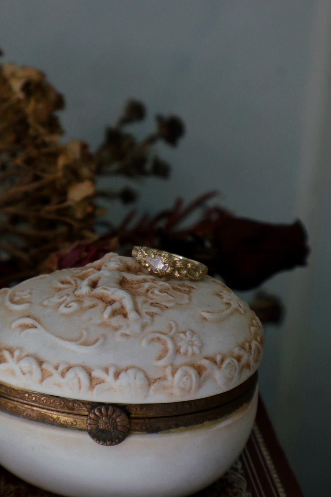 Dryad Ring - 9ct Yellow Gold & Moissanite - Ready to Ship