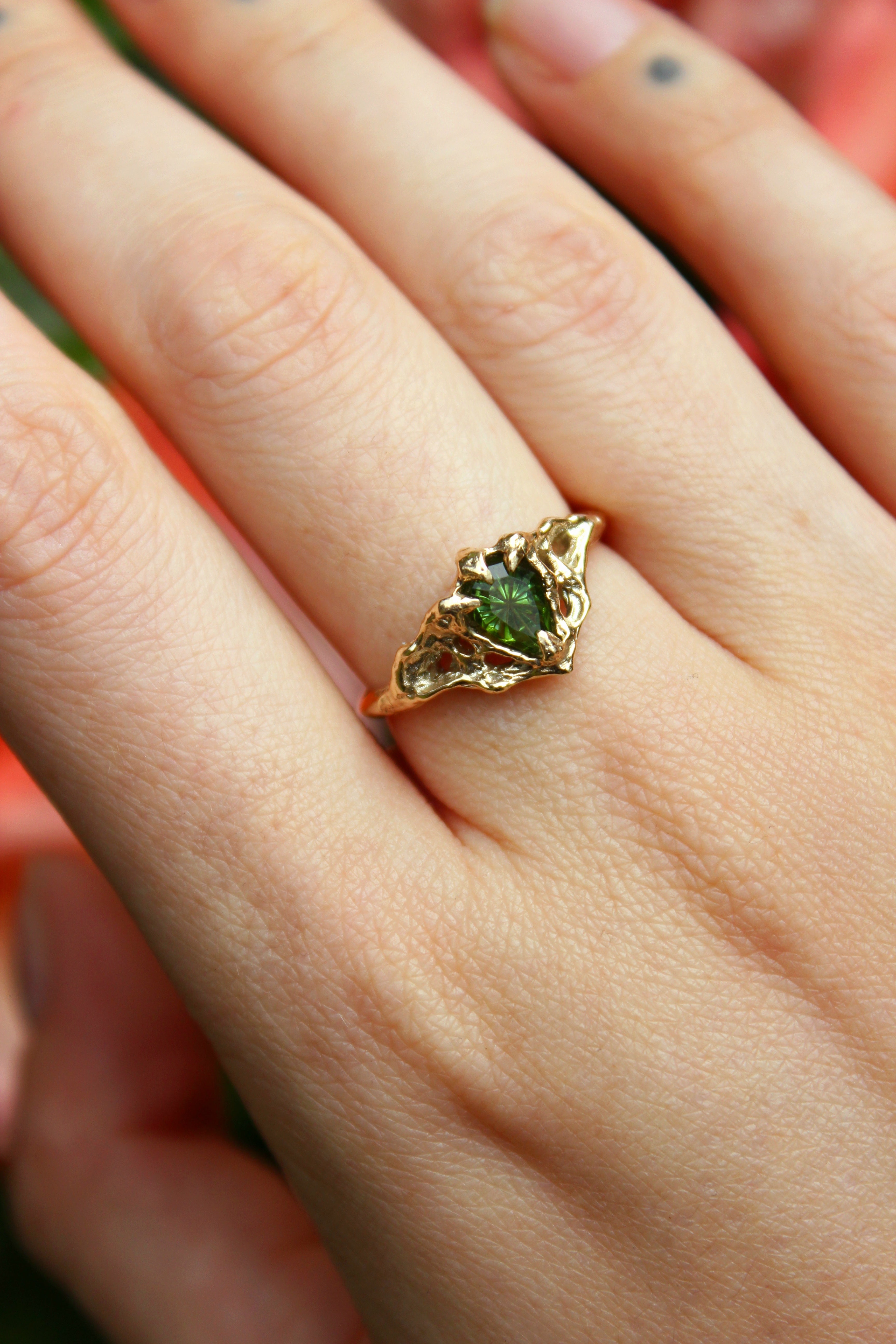 Nocturna Ring - 9ct gold & fantasy-cut tourmaline